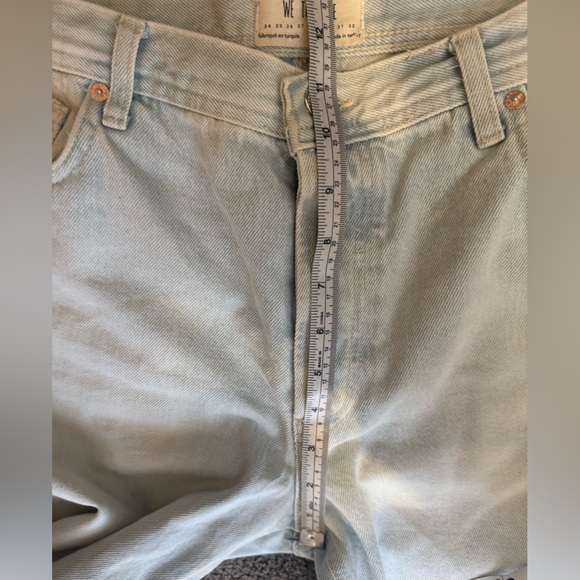 Free People We The Free Maggie Denim Distressed Straight Leg Jeans Size 30 - Picture 10 of 11